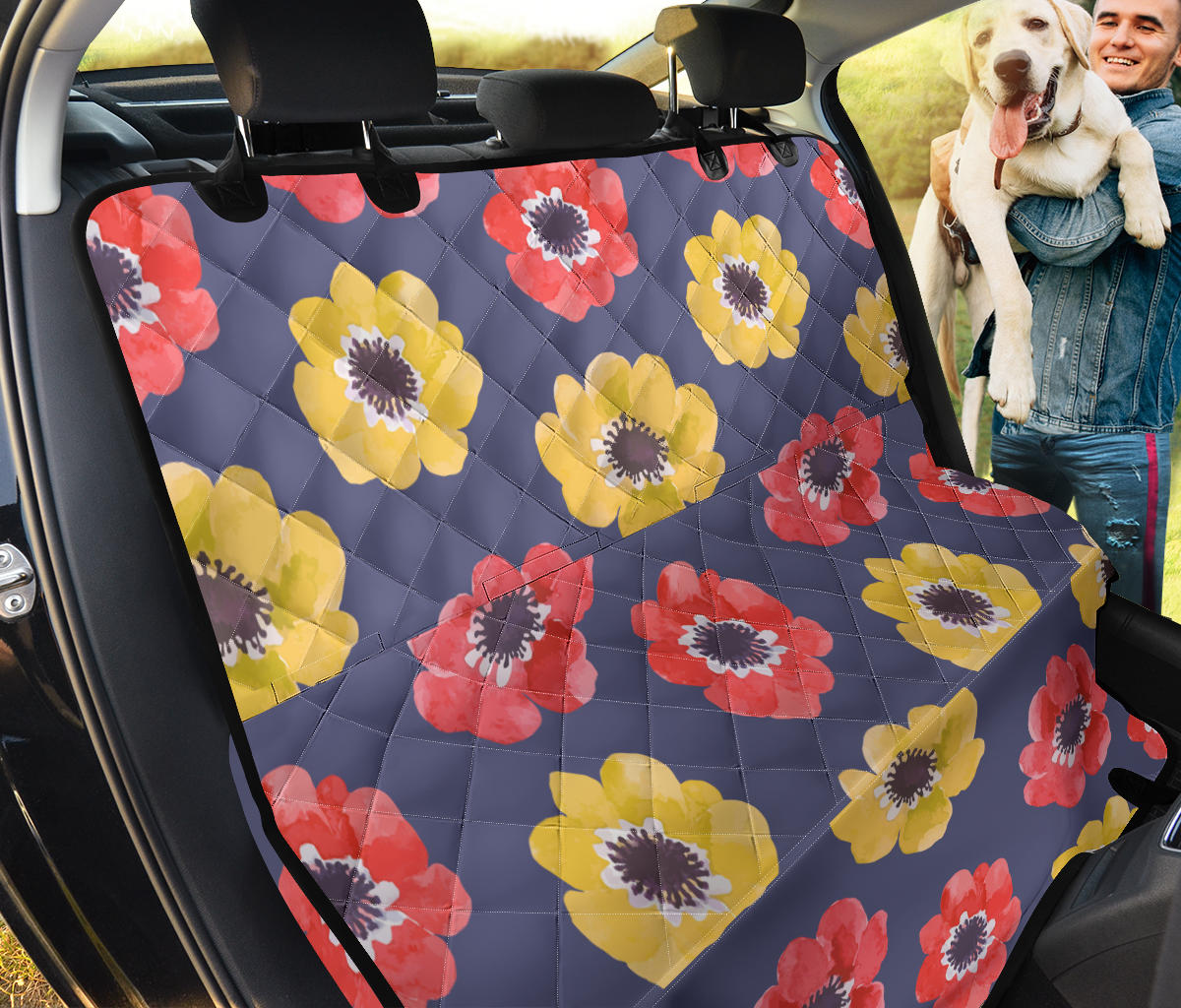 Anemone Pattern Print Design AM010 Rear Dog  Seat Cover