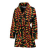 Heliconia Pattern Print Design HL05 Women Bathrobe