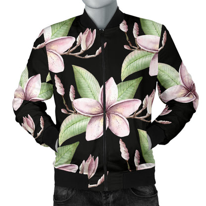 Plumeria Pattern Print Design PM02 Men Bomber Jacket
