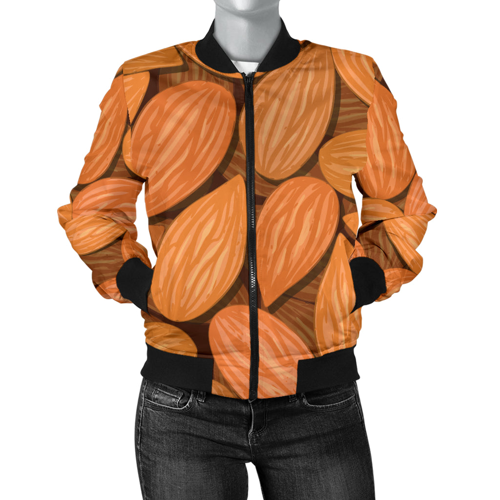 Almond Pattern Print Design 01 Women's Bomber Jacket