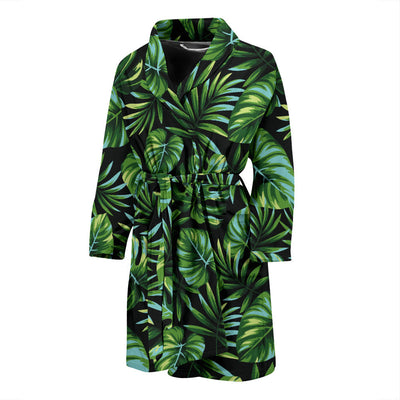 Palm Leaves Pattern Print Design PL013 Men Bathrobe