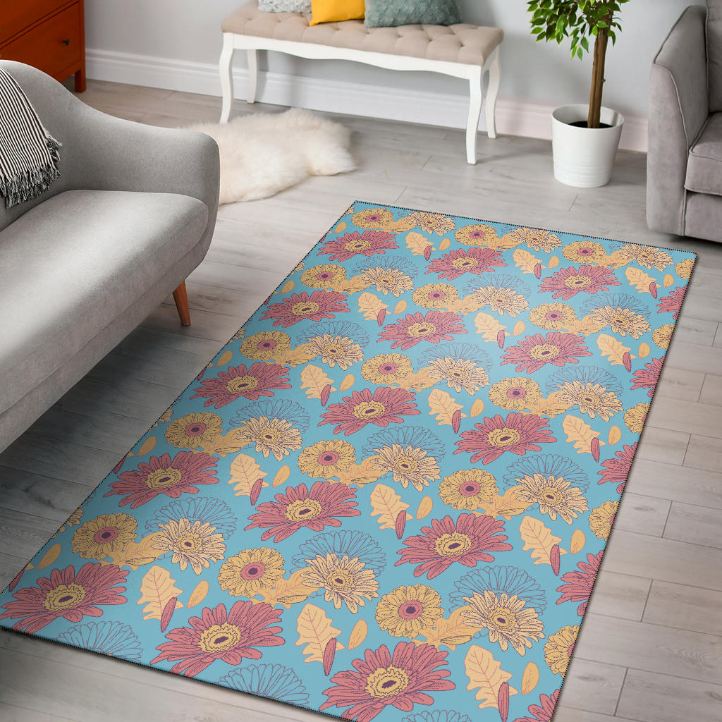 Gerberas Pattern Print Design GB04 Area Rugs