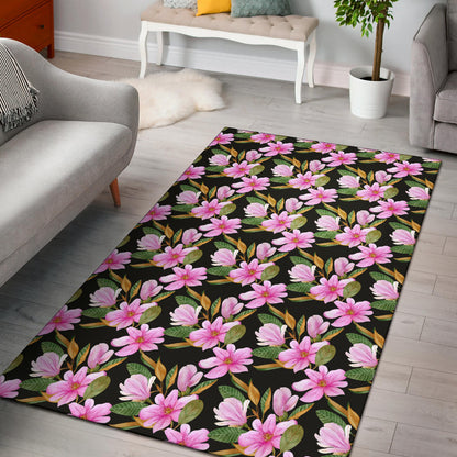 Magnolia Pattern Print Design MAG08 Area Rugs