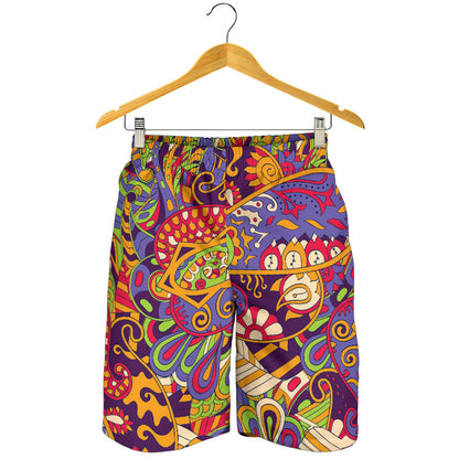 Funky Retro Pattern Print Design A04 Mens Shorts