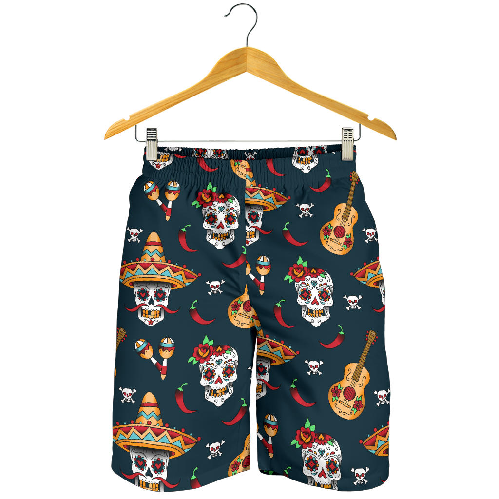 sugar skull Mexican Mens Shorts