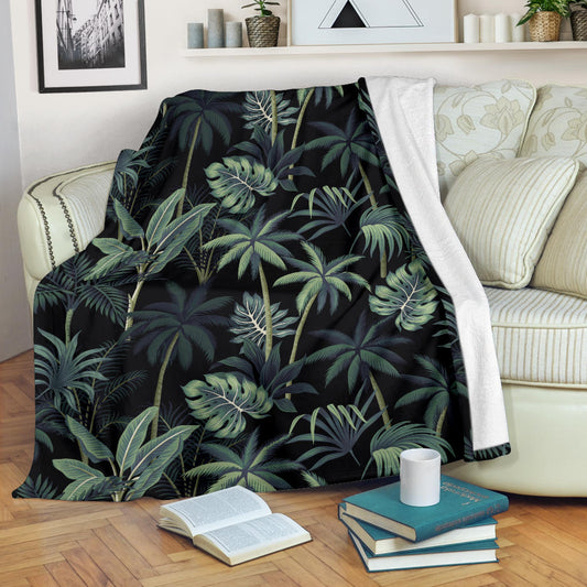 Rainforest Pattern Print Design RF02 Fleece Blanket