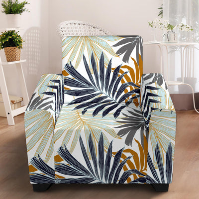 Colorful Tropical Palm Leaves Armchair Slipcover