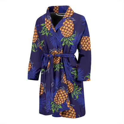 Pineapple Pattern Print Design PP02 Men Bathrobe