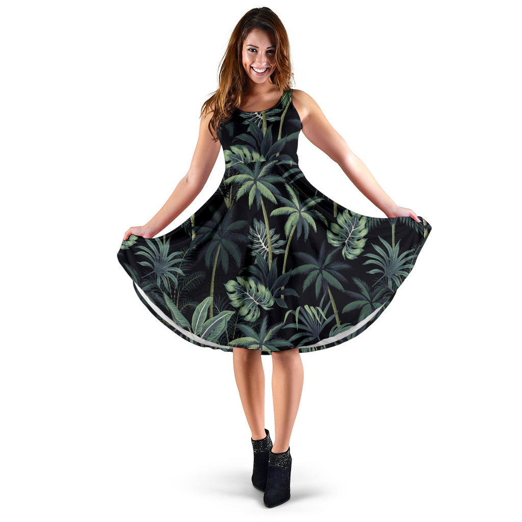 Rainforest Pattern Print Design RF02 Midi Dress