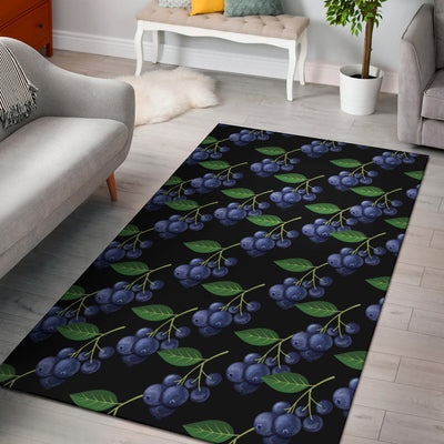 Blueberry Pattern Print Design BB01 Area Rugs