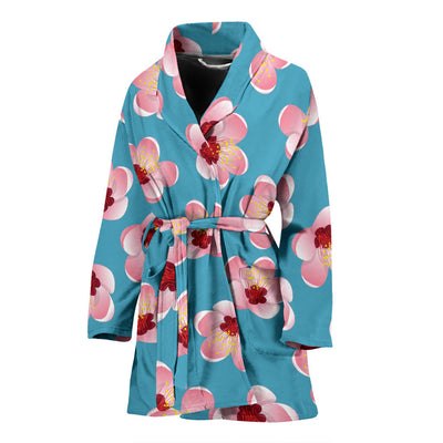 Cherry Blossom Pattern Print Design CB09 Women Bathrobe