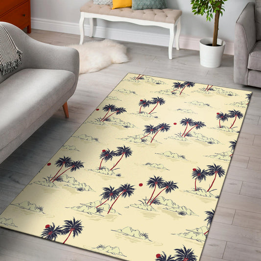 Palm Tree Pattern Print Design PT08 Area Rugs