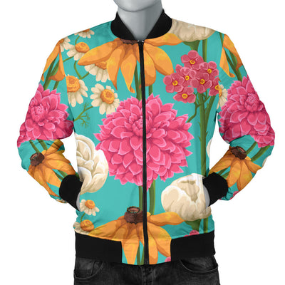 Summer Floral Pattern Print Design SF07 Men Bomber Jacket