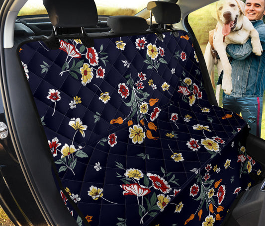 Summer Floral Pattern Print Design SF01 Rear Dog  Seat Cover