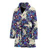 lotus Boho Pattern Print Design LO08 Women Bathrobe