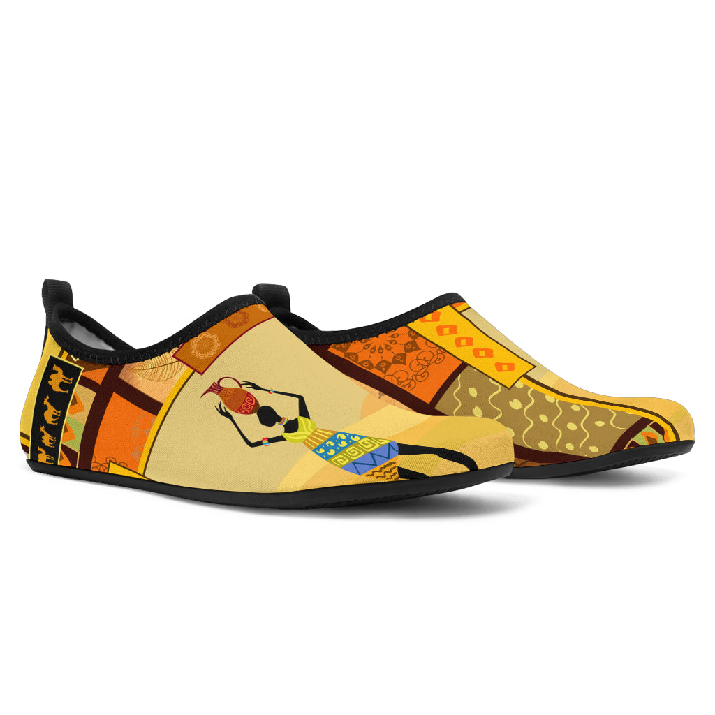 African Girl Design Aqua Water Shoes