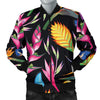 Tropical Flower Pattern Print Design TF016 Men Bomber Jacket