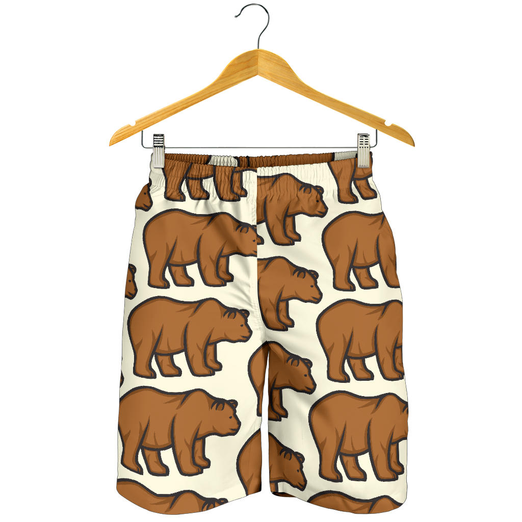 Bear Pattern Print Design BE05 Mens Shorts