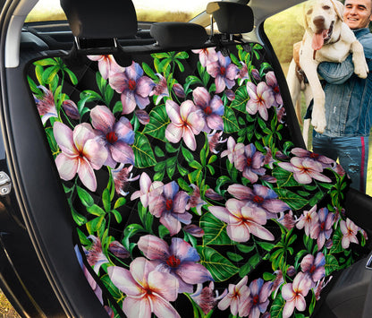 Plumeria Pattern Print Design PM01 Rear Dog  Seat Cover