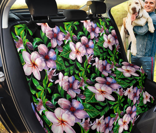Plumeria Pattern Print Design PM01 Rear Dog  Seat Cover