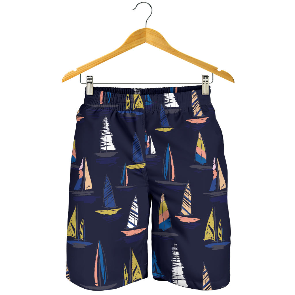 Sailing Ships Pattern Print Design A03 Mens Shorts