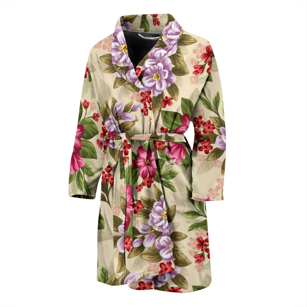Summer Floral Pattern Print Design SF08 Men Bathrobe