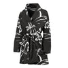 Palm Tree Pattern Print Design PT02 Women Bathrobe