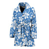 Hibiscus Pattern Print Design HB09 Women Bathrobe