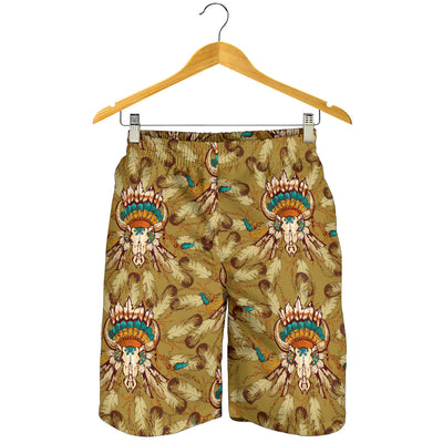 Native Indian Buffalo head Mens Shorts