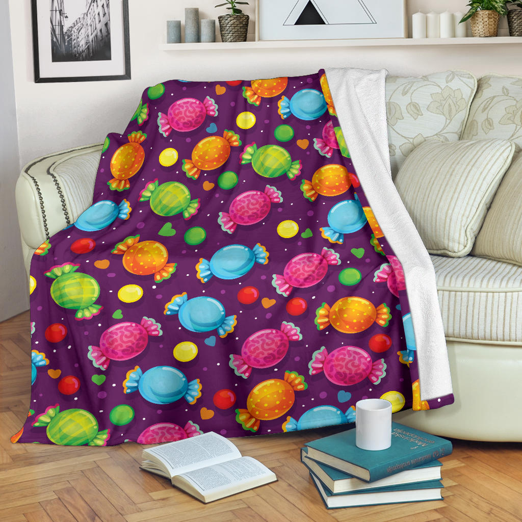 Candy Pattern Print Design CA05 Fleece Blanket