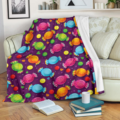 Candy Pattern Print Design CA05 Fleece Blanket
