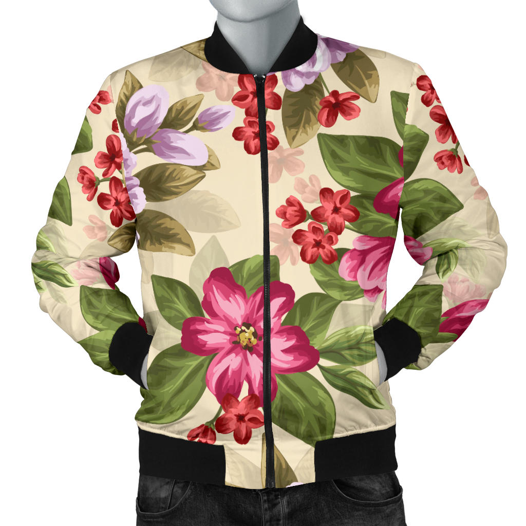 Summer Floral Pattern Print Design SF08 Men Bomber Jacket