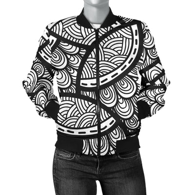 Polynesian Pattern Print Design A01 Women's Bomber Jacket