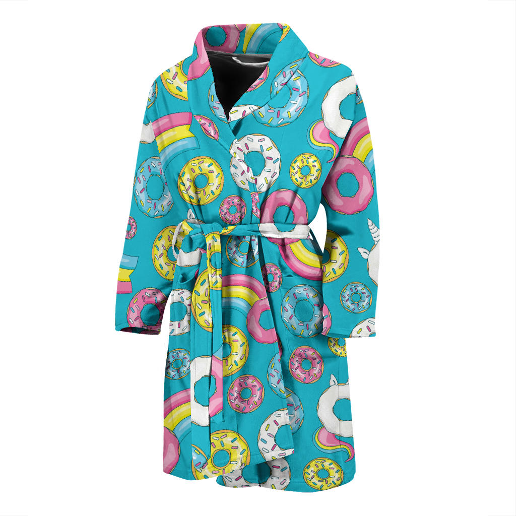 Donut Pattern Print Design DN013 Men Bathrobe