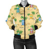 Beach Themed Pattern Print Design 01 Women's Bomber Jacket