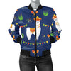 Llama Cactus Pattern Print Design 05 Women's Bomber Jacket