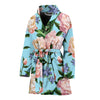 Peony Pattern Print Design PE02 Women Bathrobe