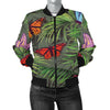 Monarch Butterfly Pattern Print Design 04 Women's Bomber Jacket