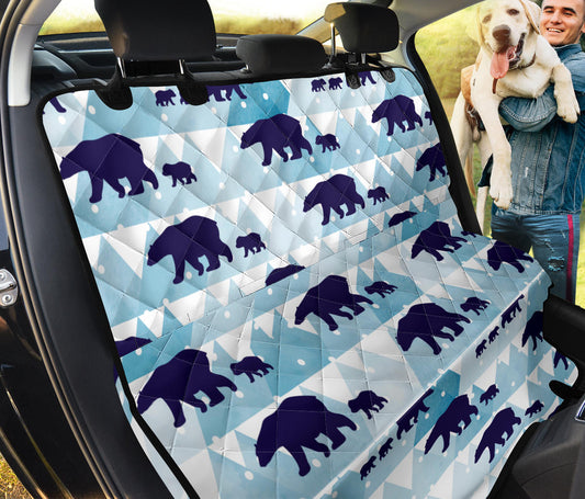 Bear Pattern Print Design BE01 Rear Dog  Seat Cover