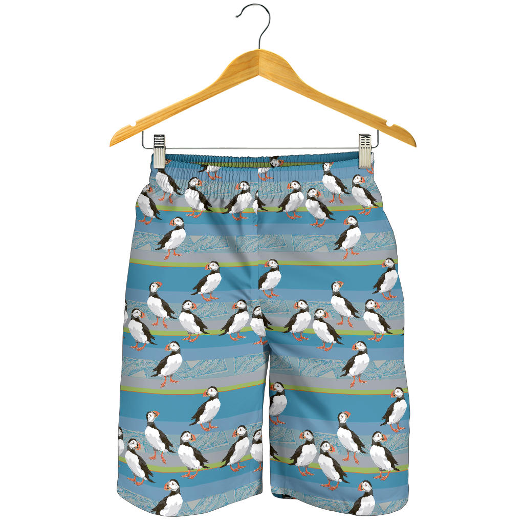 Puffin Pattern Print Design A01 Mens Shorts