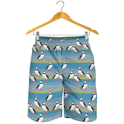 Puffin Pattern Print Design A01 Mens Shorts