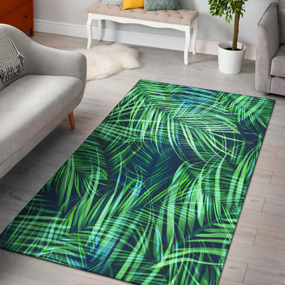 Palm Leaves Pattern Print Design PL02 Area Rugs