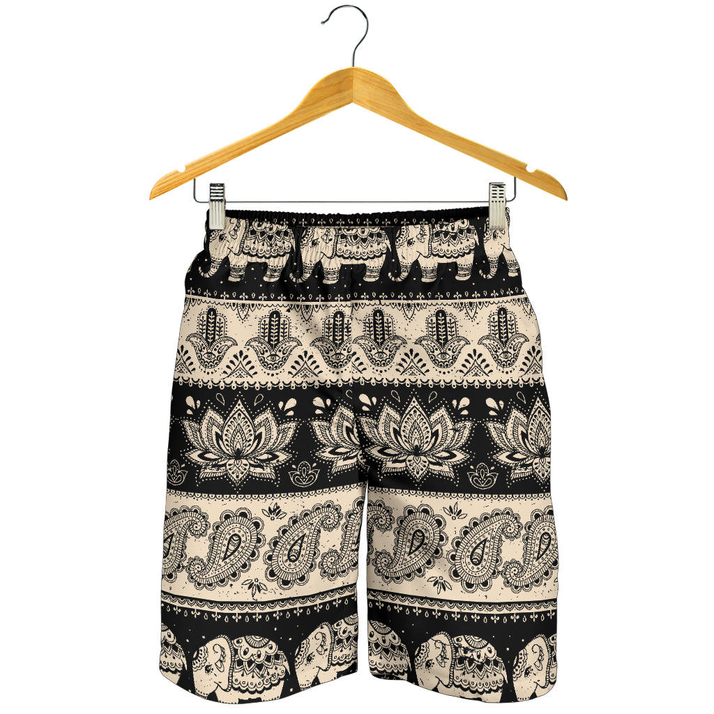 Elephant Hansa Lotus Pattern Mens Shorts