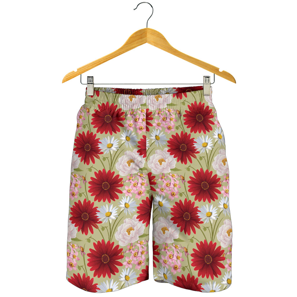 Gerberas Pattern Print Design GB07 Mens Shorts