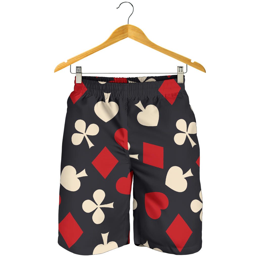 Poker Cards Pattern Print Design A02 Mens Shorts