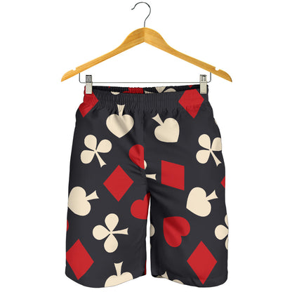 Poker Cards Pattern Print Design A02 Mens Shorts
