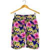 Pink Hibiscus Pattern Print Design HB027 Mens Shorts