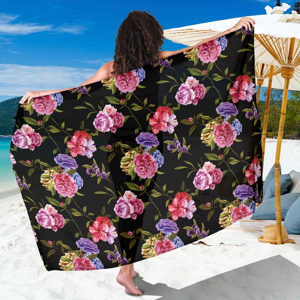 Carnations Pattern Print Design CN05 Sarong Pareo Wrap