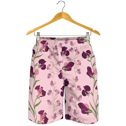 Peony Pattern Print Design PE09 Mens Shorts