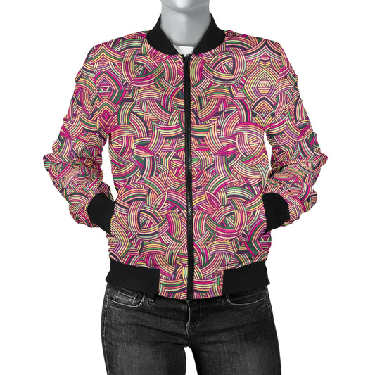 Celtic Pattern Print Design 04 Women's Bomber Jacket
